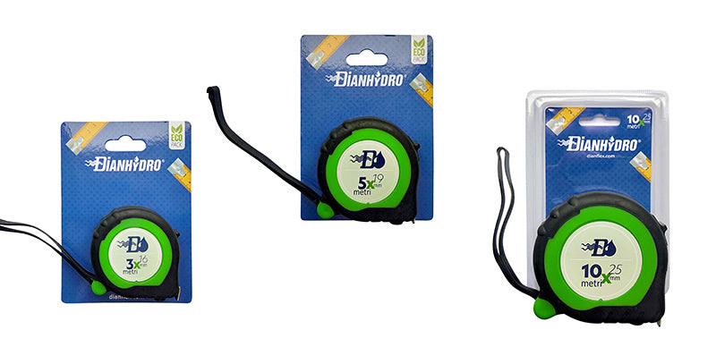 FLESSOMETRO DIANHYDRO- mt. 10 x 25 mm (in Blister)- DH- pezzi 1