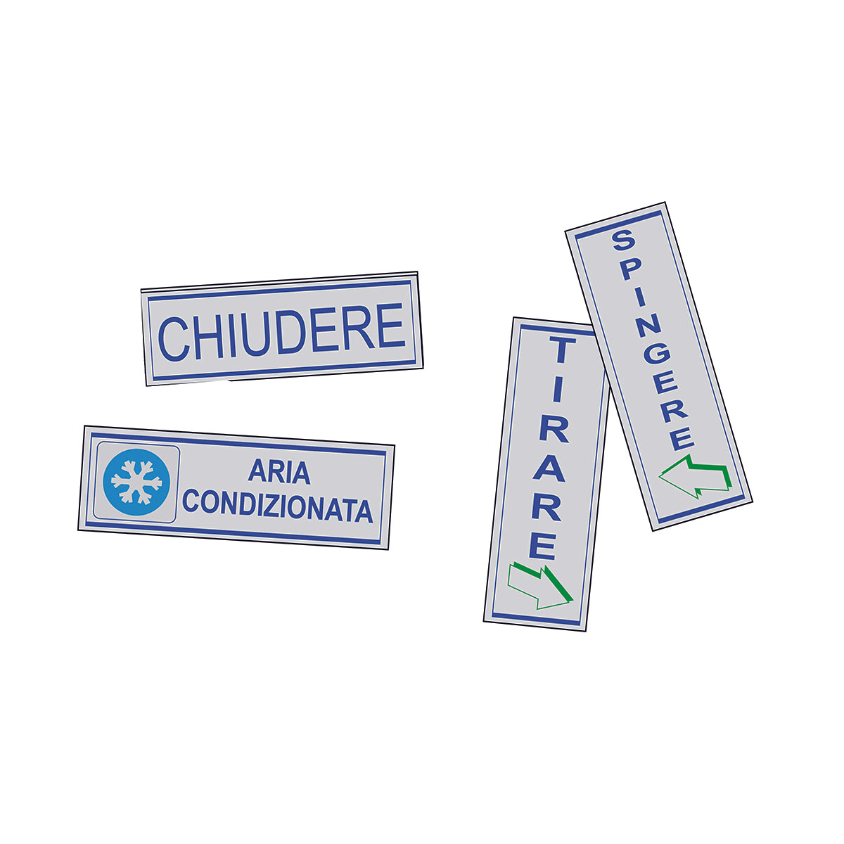 ETICHETTA ADESIVA SEGNALETICA  CM 15 x 5- Aria Condizionata- FF- pezzi 1