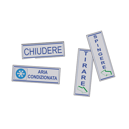 ETICHETTA ADESIVA SEGNALETICA  CM 15 x 5- Aria Condizionata- FF- pezzi 1