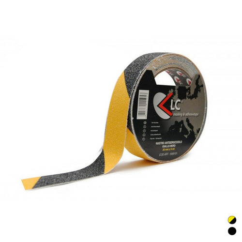 NASTRO ADESIVO ANTISDRUCCIOLO- mm 25 x mt 5 Giallo/Nero- FF- pezzi 1