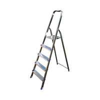 SCALA DOMESTICA IN ALLUMINIO TETI- 6 gradini - H. al piano 1,32 m- GRYN- pezzi 1