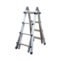 SCALA TELESCOPICA IN ALLUMINIO ESTRUSO CAIRO- 6+6 gradini - H. max 6,12 m- GRYN- pezzi 1