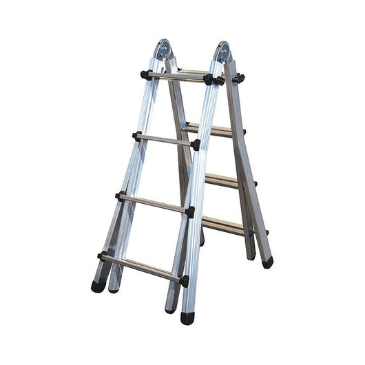 SCALA TELESCOPICA IN ALLUMINIO ESTRUSO CAIRO- 6+6 gradini - H. max 6,12 m- GRYN- pezzi 1