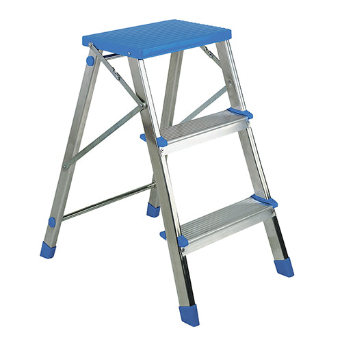 SGABELLO IN ALLUMINIO MENFI- 3 gradini- GRYN- pezzi 1