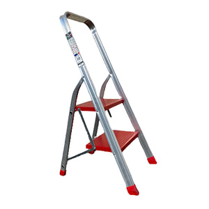 SGABELLO IN ALLUMINIO TEOS- 2 gradini- GRYN- pezzi 1