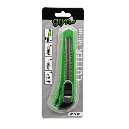 CUTTER GRYN 18MM C/IMPUGNATURA ANTISCIVOLO- GRYN- pezzi 1