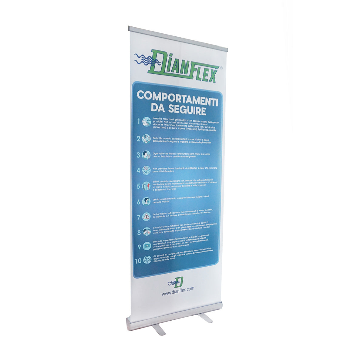 ROLL-UP INFO COVID-19- cm 90x180- senza- pezzi 1