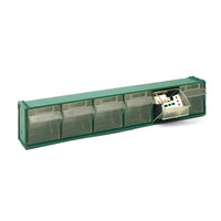 CASSETTIERA SOVRAPPONIBILE IN PP FOX 102 - MM 600x94x H.112- Verde LxPxH mm 600x94xH.112- DH- pezzi 1