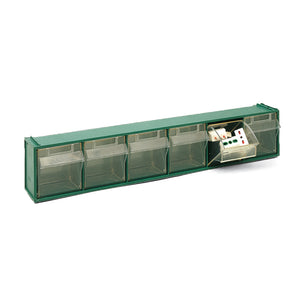 CASSETTIERA SOVRAPPONIBILE IN PP FOX 102 - MM 600x94x H.112- Verde LxPxH mm 600x94xH.112- DH- pezzi 1