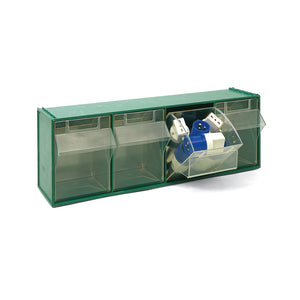 CASSETTIERA SOVRAPPONIBILE IN PP FOX 104 - MM 600x177x H.206- Verde LxPxH = mm 600x177x206- DH- pezzi 1