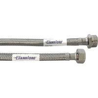 FLESSIBILE INOX MODELLO NORMALE  CM. 100- MF 1/2 x 1/2- DH- pezzi 1