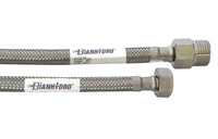 FLESSIBILE INOX MODELLO PROLUNGATO  CM. 25- MF 1/2 x 3/8- DH- pezzi 1