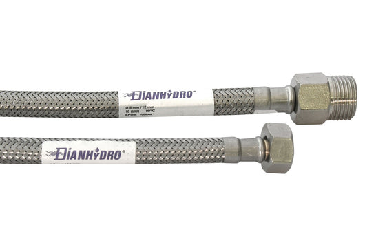 FLESSIBILE INOX MODELLO PROLUNGATO  CM. 35- MF 1/2 x 1/2- DH- pezzi 1