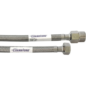 FLESSIBILE INOX MODELLO PROLUNGATO  CM. 50- MF 3/8 x 1/2- DH- pezzi 1