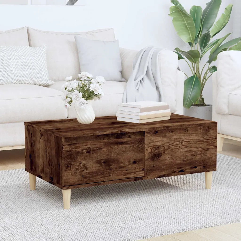 Tavolino da salotto | Tavolino da caff¨¨ | Tavolino da Soggiorno Rovere Fumo 90x50x36,5 cm Legno Multistrato