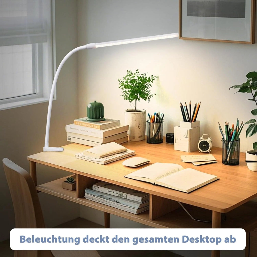 ZMH Lampada da tavolo LED 5W USB luce bianca diurna a clip per ufficio