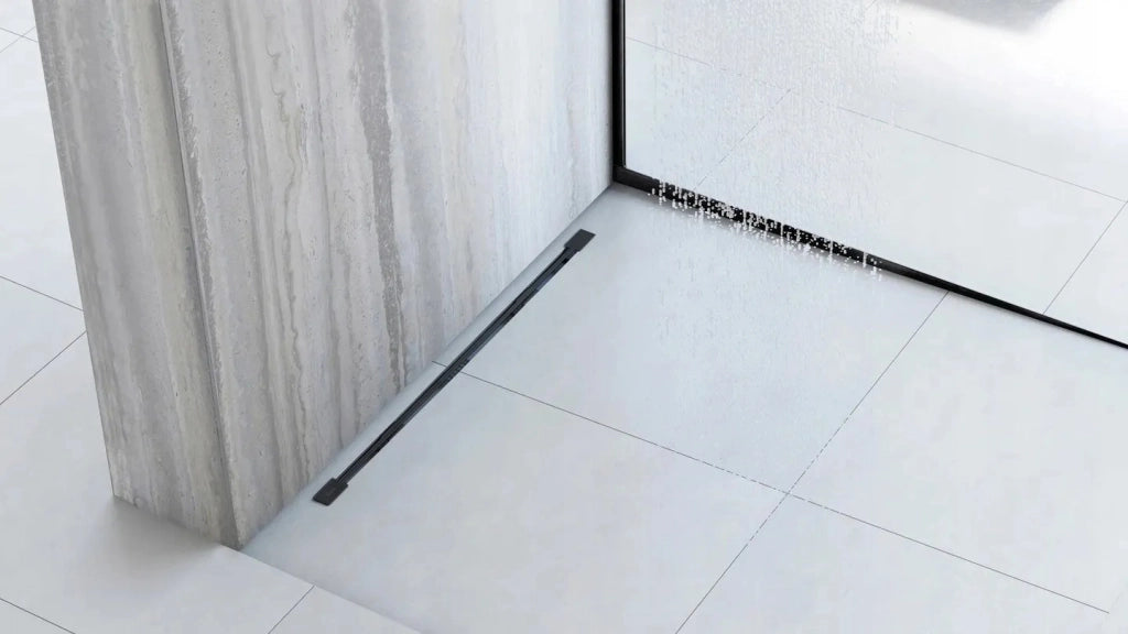 Profilo Doccia Pendenzato 140cm Black sinistra