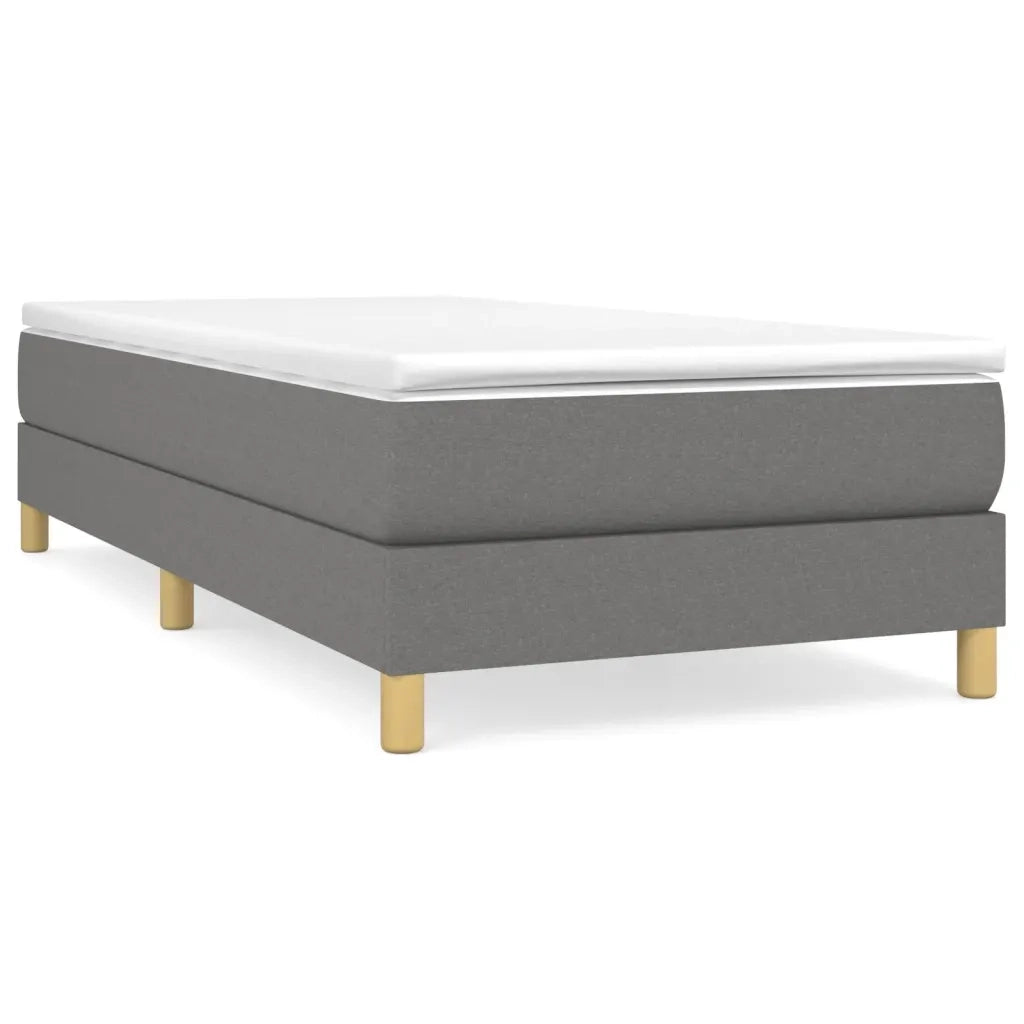 Giroletto a Molle con Materasso Grigio Scuro 90x190 cm Tessuto 3144136