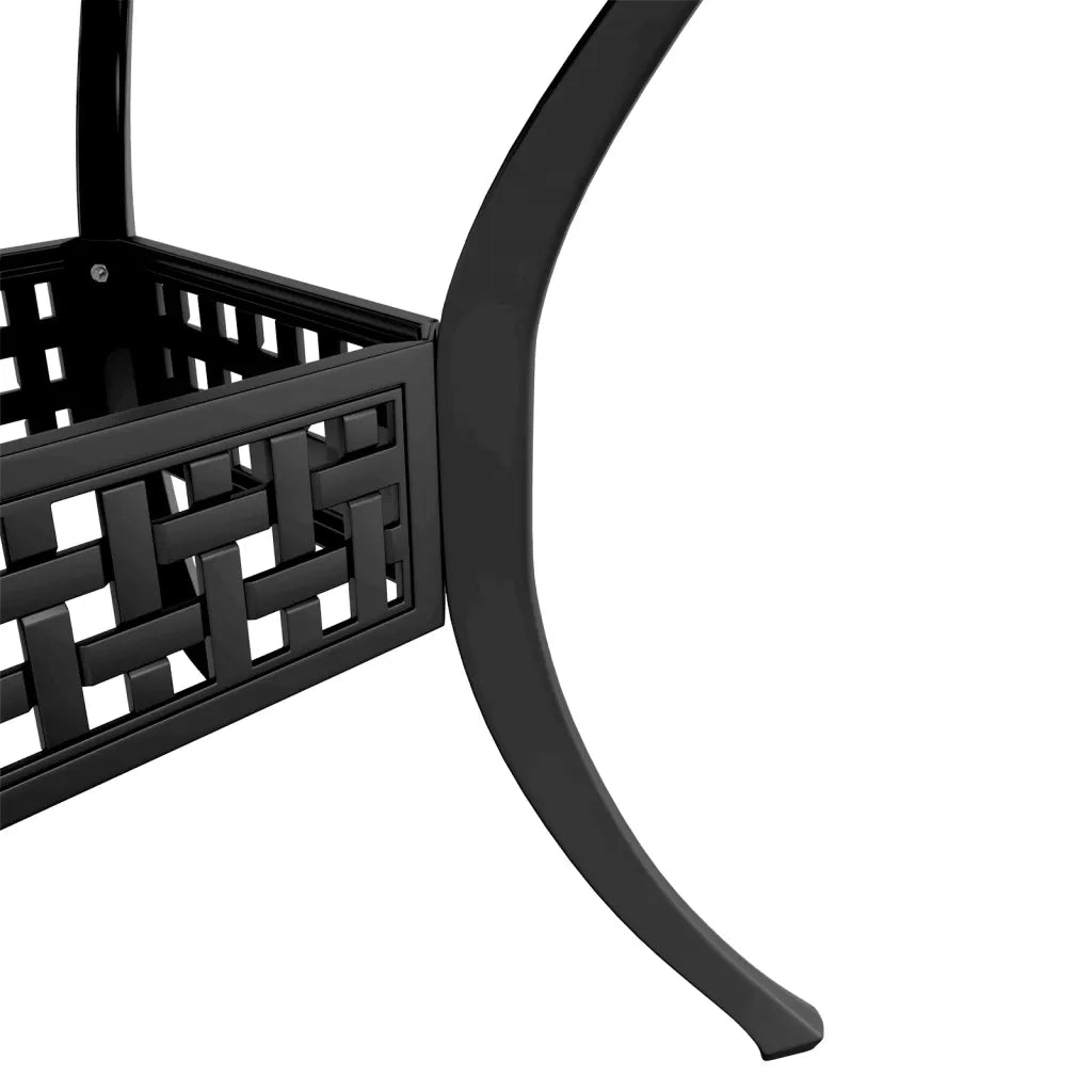 Set da Pranzo da Giardino 5 pz Nero in Alluminio Pressofuso 3216350