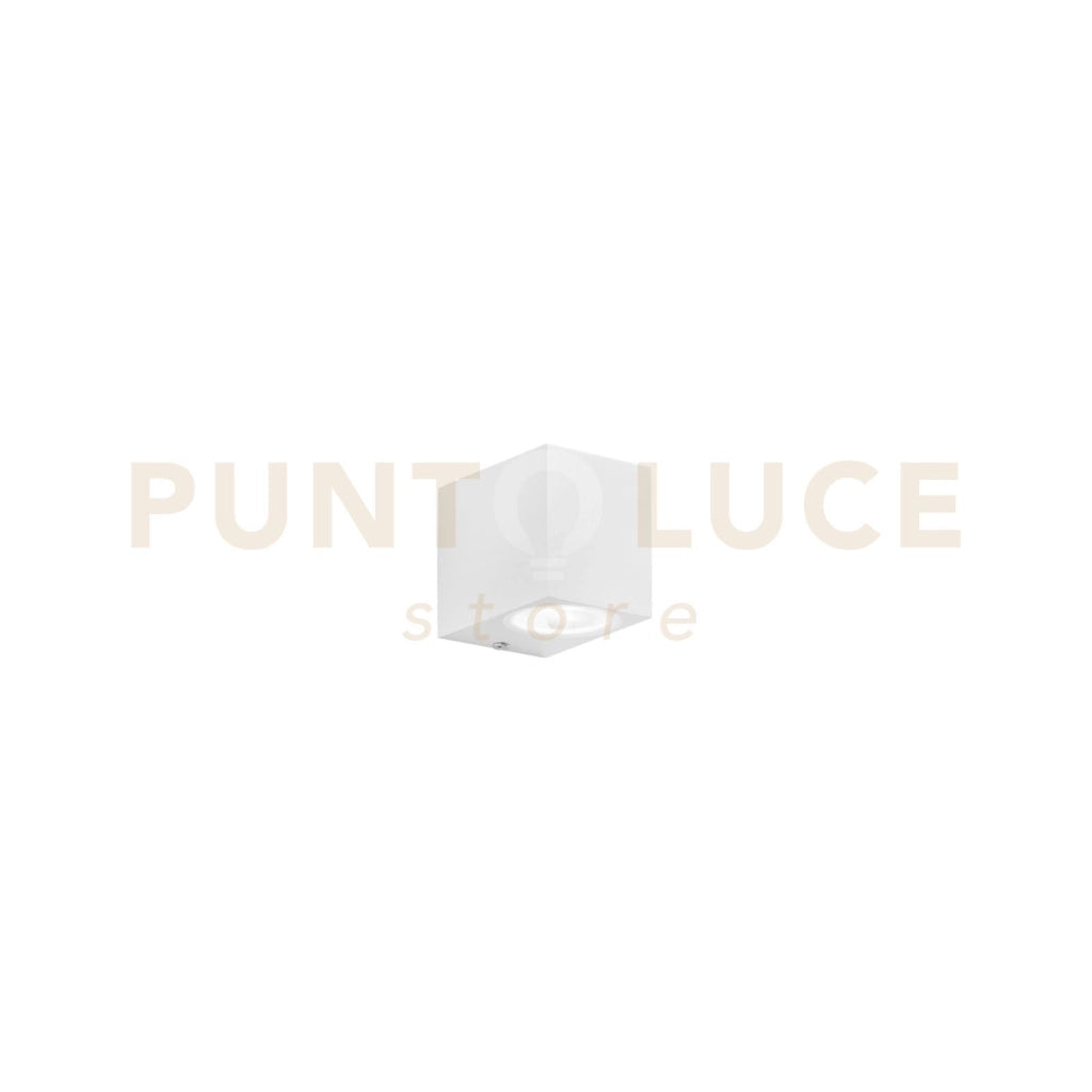 APPLIQUE QUBO BIANCA 1 LUCE ATTACCO GU10 IP54 6,7X9,3X8CM