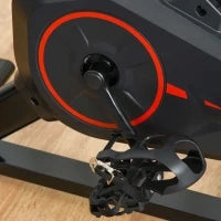 Cyclette da Casa con Resistenza Regolabile, Cyclette Professionale da Camera con Sella e Manubrio Regolabile, Monitor LCD, Sensore Battito Cardiaco Porta Celullare e Volano 6kg, Max.100kg