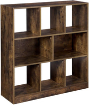 Libreria mobile contenitore con scomparti aperti per soggiorno camera da letto ufficio divisorio 97,5 x 30 x 100 cm marrone rustico 12_0000254