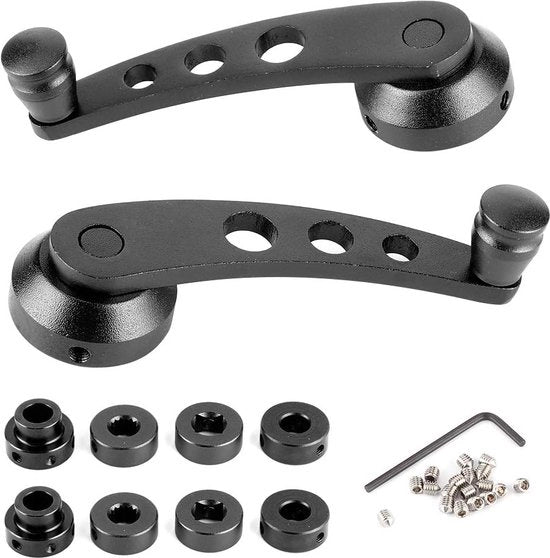 Opwinder per Crank universale per finestre con manubrio universale per finestre con manubrio in alluminio per sostituzione stantuffo in auto da installare (nero)