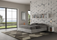 Letto Matrimoniale 160x190 cm Senza Rete Nuamo Cemento