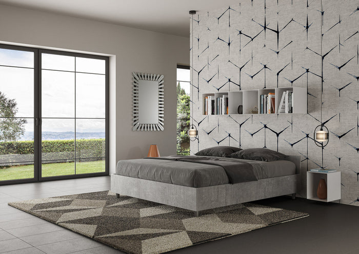 Letto Matrimoniale 160x190 cm Senza Rete Nuamo Cemento