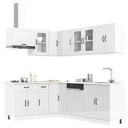 Set Mobili da Cucina 11 pz Lucca Bianchi Lucido in Truciolato
