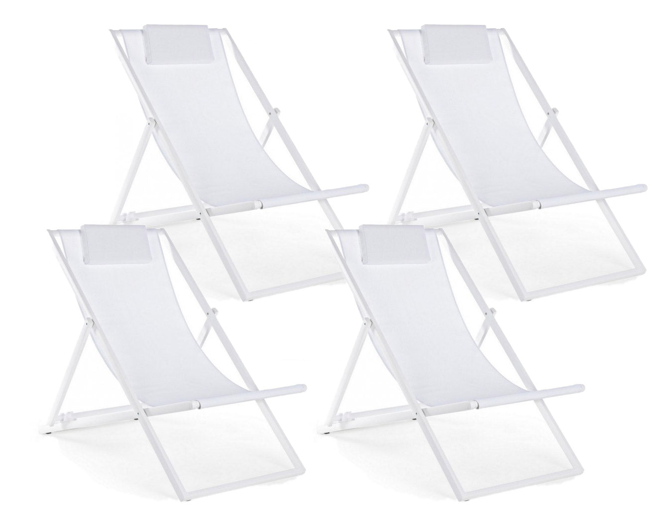 Set 4 Sdraio Pieghevoli Taylor Bianco Taylor Bianco