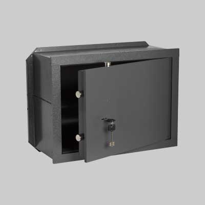 CASSAFORTE CON CHIAVE ART. 82010 CISA mm 420x200x300h, 2 Cat. Orizz., 2 Cat. Vert. - 1 ripiano - CISA