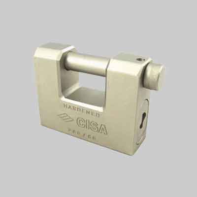 LUCCHETTO RETTANGOLARE IN ACCIAIO CON CHIAVE LIM CISA 66 mm - CISA