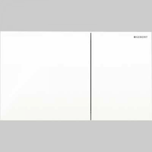 PLACCA DI COMANDO SIGMA70 IN VETRO DOPPIO TASTO  BIANCA     GEBERIT