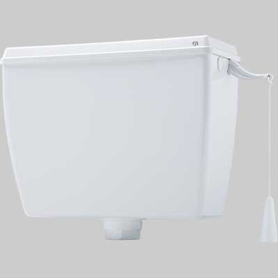 CASSETTA ALTA IN PVC ALFA CON COPERCHIO E CATENELLA  BIANCA     CR