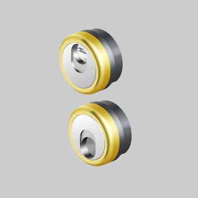 DEFENDER MAGNETICO 'MR500' DISEC mm 25h - Col. Ottone lucido - DISEC