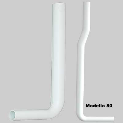 TUBO DI SCARICO PER CASSETTA A ZAINO  mm 1000x230 Ø 50x32     CR