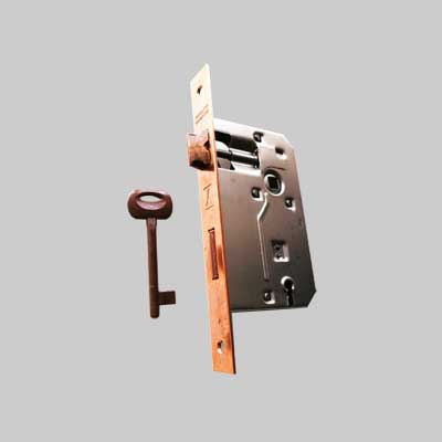 SERRATURA PER PORTE IN LEGNO 'PATENT' FRONTALE BORDO QUADRO BONAITI E30 Nichelata - BONAITI