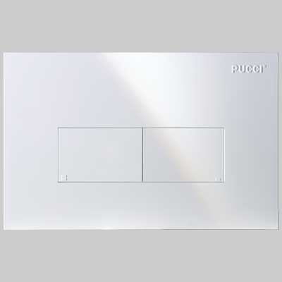 PLACCA DI COMANDO ECO LINEA DOPPIO TASTO  INOX     PUCCI