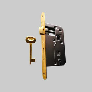 SERRATURA PER PORTE IN LEGNO 'PATENT' FRONTALE BORDO TONDO BONAITI E50 Nichelata - BONAITI