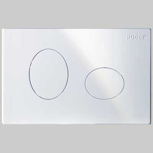 PLACCA DI COMANDO ECO ELLISSE DOPPIO TASTO  CROMATA     PUCCI