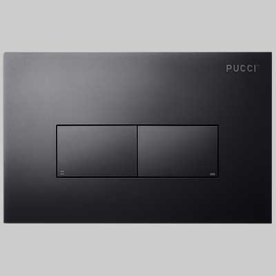 PLACCA DI COMANDO ECO LINEA ACRILICO DOPPIO TASTO  Nero Opaco     PUCCI