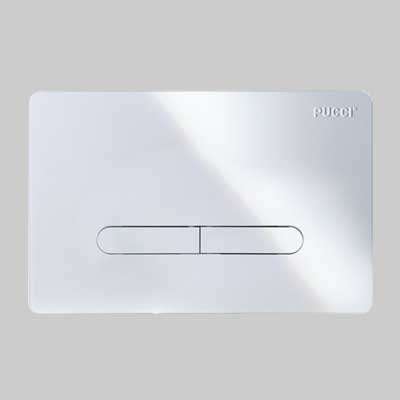 PLACCA DI COMANDO ECO TRATTO DOPPIO TASTO  SATINATA     PUCCI