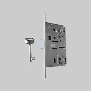 SERRATURA PER PORTE IN LEGNO 'PATENT B-BITTER' BONAITI E50 Cromo opaco - BONAITI