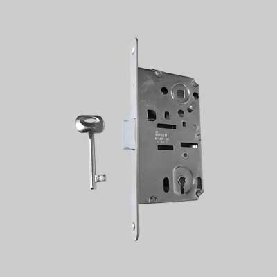 SERRATURA PER PORTE IN LEGNO 'PATENT B-BITTER' BONAITI E50 Cromo opaco - BONAITI