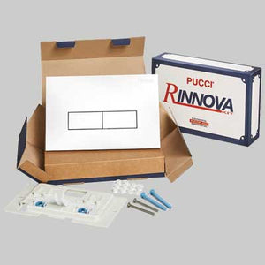 KIT ECO DOPPIO TASTO TELAIO + PLACCA CM.28  Sp.4,7 Cromata     PUCCI