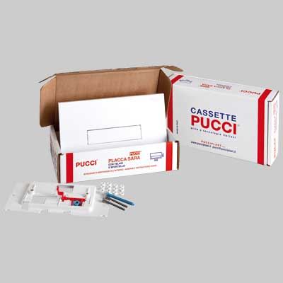 KIT SARA MONO TASTO TELAIO + PLACCA CM.33  Sp.1,2 Cromata     PUCCI