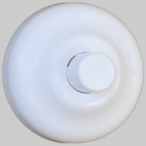 PULSANTE CON ROSONE PER CASSETTA INCASSO RAME  Bianco     PUCCI