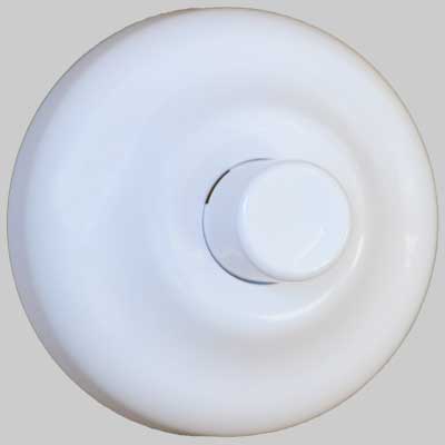 PULSANTE CON ROSONE PER CASSETTA INCASSO RAME  Bianco     PUCCI