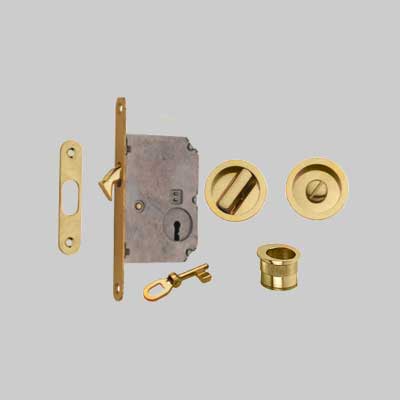 KIT PER PORTE SCORREVOLI - SOLO QUADRO Cromo satinato